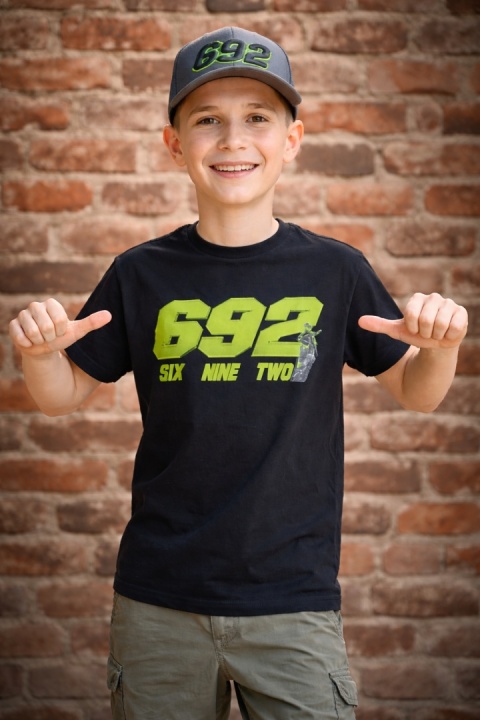 Koszulka Bawełniana JUNIOR Czarna 3D 692